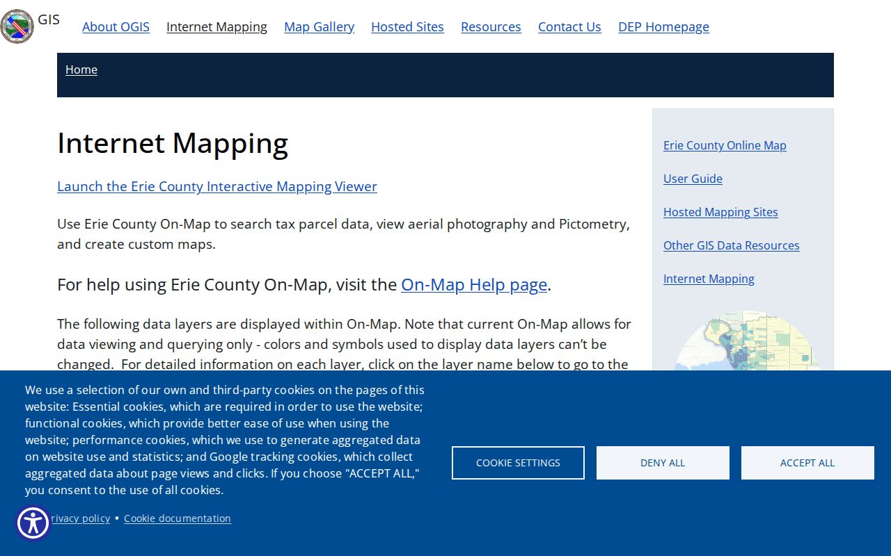 Amherst residents directory Erie County GIS mapping layers