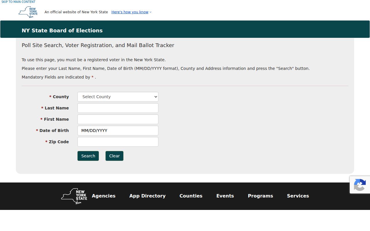Amherst residents directory New York voter registration lookup