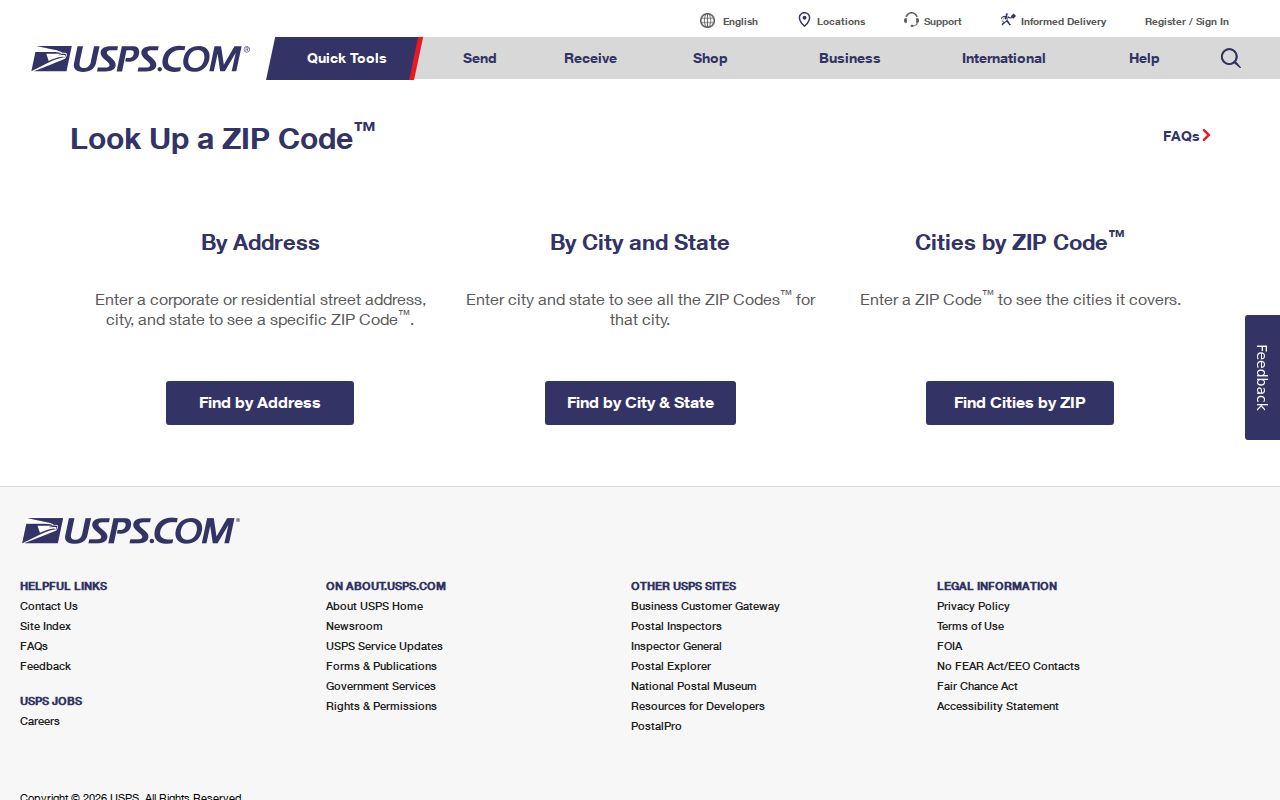 Amherst ZIP code directory USPS address lookup